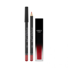 Waterproof Matte Liquid Lipstick Set with Lip Liner Pens, LongLasting Velvety Finish Gift Kit
