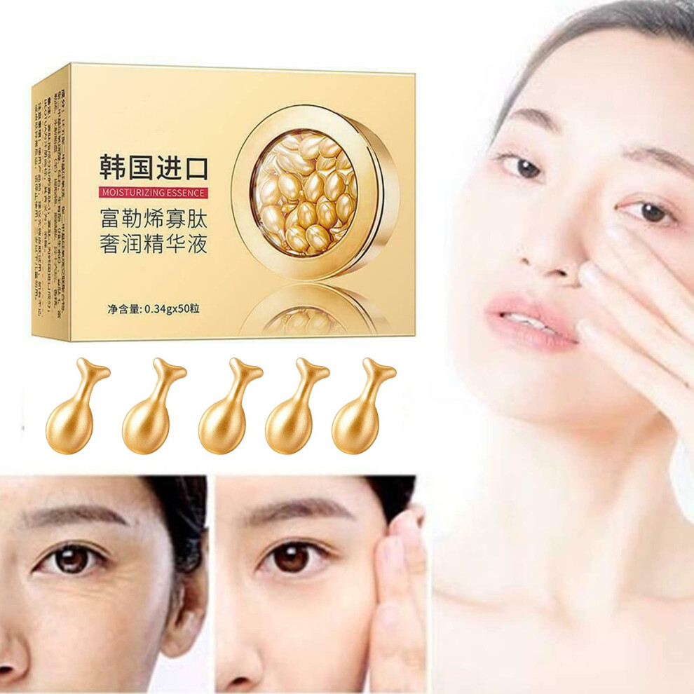Facial Serum Capsules with Fullerene and Collagen, Anti Aging Anti Wrinkle Hydrating Firming Care