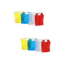 Bolsa de água para atividades ao ar livre, conjunto de 8 peças, bolsa portátil para chaleira, garrafa dobrável para viagens, garrafas esportivas,