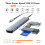 SUSUchensΒάση σύνδεσης USB Hub 5 σε 1, 4K30Hz, τροφοδοτικό 100W, μετάδοση υψηλής ταχύτητας, 5