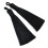 Polyester kvaster, ca. 7-8 cm, sorte, 2 stk. sorte 1