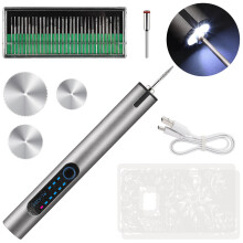 Mizh1Set Elektrische graveerpen Draadloze graveermachine Graveerpen Oplaadbare graveerpen Mini slijppen Snijgereedschap voor sieraden Metaal Glas