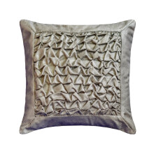 35x35 cm hopeiset jacquard-tyynynpäälliset, solmittu foliolla ja laskoksilla, yksivärinen, moderni tyyli sohvalle (35x35 cm)