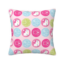 Capa de almofada universal Hello Kitty para todas as estações, quadrada, em tecido, ideal para sofá, cama, quarto e sala de estar, 30x30 cm