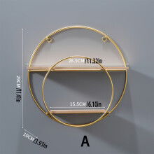 Modernes nordisches Wandregal aus Eisen, stilvolles, bohrfreies Organizer-System für Wohnzimmer, Esszimmer und Teestube – elegantes, dekoratives