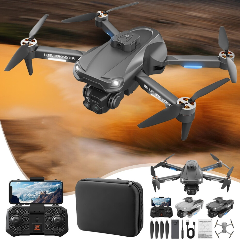 lulshou Drone with Camera, FPV, 2.4G RC Quadcopter, Brushless Motor, Altitude Hold, Obstacle Avoidance, LED Lights, compatible with adults