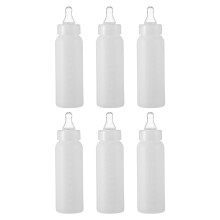 Mizh6 stk. 250 ml lammeflasker, melkeflasker til husholdningsdyr (hvit)
