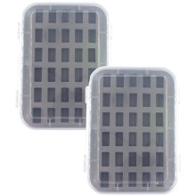 2 stuks 30-vaks spoelhouder, draagbare houder voor voorgewonden spoelen, draadbeugel, spoelhouder, opbergdoos, plastic spons
