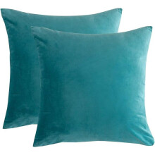 Cterwk2Pack Capas de Almofada Decorativas Quadradas de Veludo Macio e Sólido para Sofá, Quarto e Carro, 45x45cm