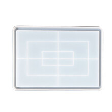 Molde para bandeja de almacenamiento rectangular, molde para cenicero, palets, resina antiadherente, manualidades manuales, color blanco.