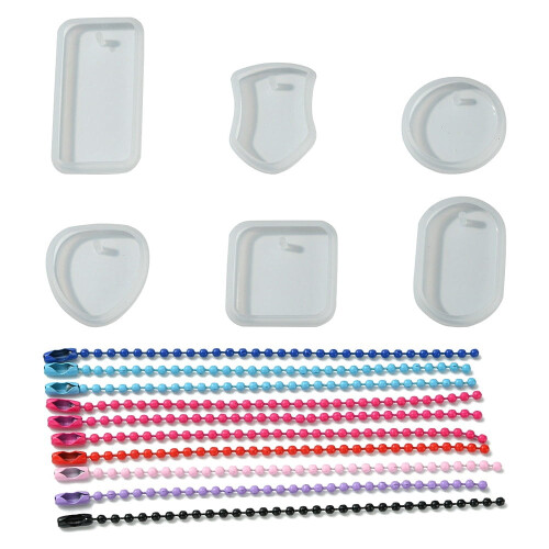 1 τσάντα 6 τεμάχια 6 στυλ καλούπια σιλικόνης DIY για κατασκευή κοσμημάτων από 1