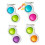 Mini Pop it Fidget Finger Toy - Orange et vert 1