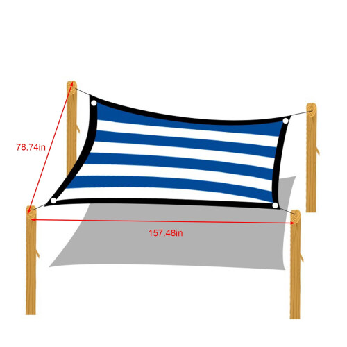 Ορθογώνιο πανί σκίασης Ozmmyan 10' x 10' UV-μπλοκ στέγαστρο για βεράντα, γκαζόν, κήπο, 2