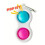 Mini Pop it Fidget Finger Toy - Orange et vert 4