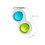 Mini Pop it Fidget Finger Toy - Orange et vert 3