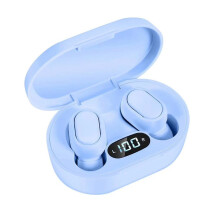 EQWLJWE E7S Binaural Bluetooth5.0 Gaming Headset With Battery Display In-ear Mini Type Macaron Color Bluetooth Headset Holiday Clearance