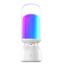 PAVEOS Draadloze draagbare Bluetooth-luidspreker met kleurenlicht, waterdichte subwoofer en microfoon, geschikt voor gebruik bu buitenshuis - Wit