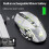 Chicmine Rechargeable LED Backlit Mute Ergonomic Gaming Wireless Mouse with USB Receiver 7