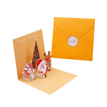 PYPESEWWY Clearance: Unique 3D Christmas Greeting Card Set, Cute Xmas & New Year Cards, Creative Holiday Messages, Easy Storage - Bulk Pack