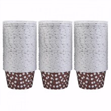 nobrands Round Cake Baking Cups 100PCS Mini Cupcake Liners Paper Round Cake Baking Cups Muffin Cases Home Party Wedding(?????)