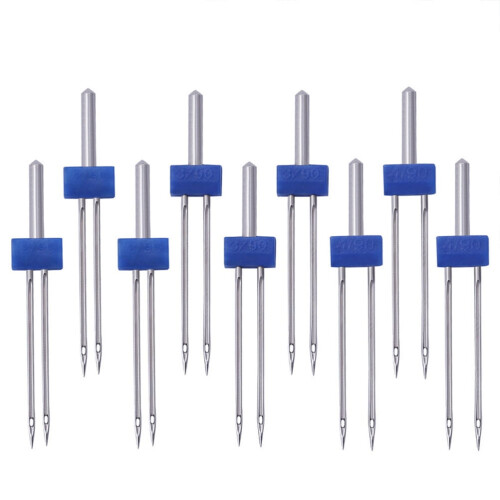 12PCS Sewing Machine Needles Compatible with Electric Multi-function Twin Needle Kit, Sturdy Double Needles for Home Sewing 1