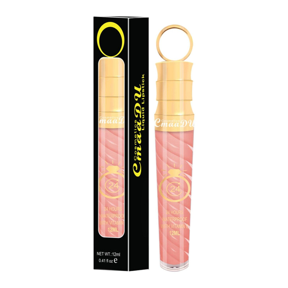 Pink Matte Liquid Lipstick Long Lasting Waterproof Hydrating Nonstick Lip Gloss For Women