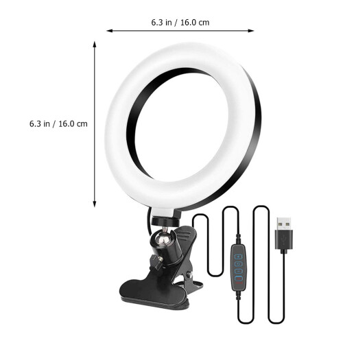 6 .3 Ring Light for Phone Fill Broadcasting Clip Laptop Video Conferencing Dimmer 2