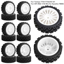 4 stuks RC autobanden voor Tamiya TT01/TT02/XV-01