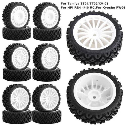 4 anvelope pentru mașini RC Tamiya TT01/TT02/XV-01