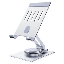 Opvouwbare bureauhouder van aluminiumlegering, 360 draaibare standaard, compatibel met Samsung Z Fold 6 5 4 3, iPhone 14 13 12, iPad en tablets.