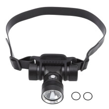 Delaman Taucher-Stirnlampe, 8000 LM3, Amphibien-Stirnlampe aus Aluminiumlegierung, wasserdicht nach IPX8, gelbes Licht, bis 100 m