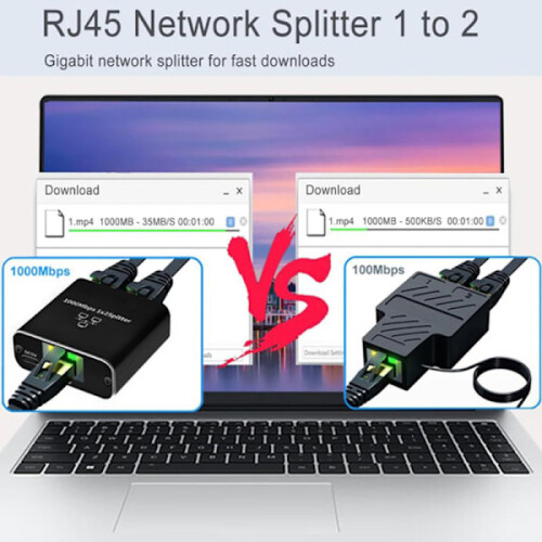 Διαχωριστής δικτύου Gigabit RJ451000Mbps1 σε 2 κατευθύνσεις Lan Ethernet A2 2