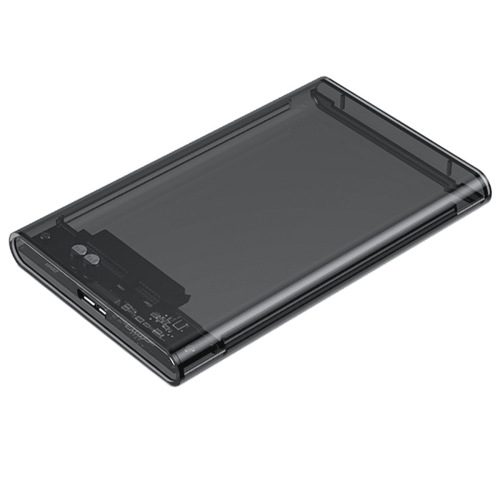 2x Gabinete Transparente Cinza para HDD de 2,5 Polegadas, SATA para USB 3.0 Tipo-C 3.1, Gabinete Externo para Disco Rígido 2