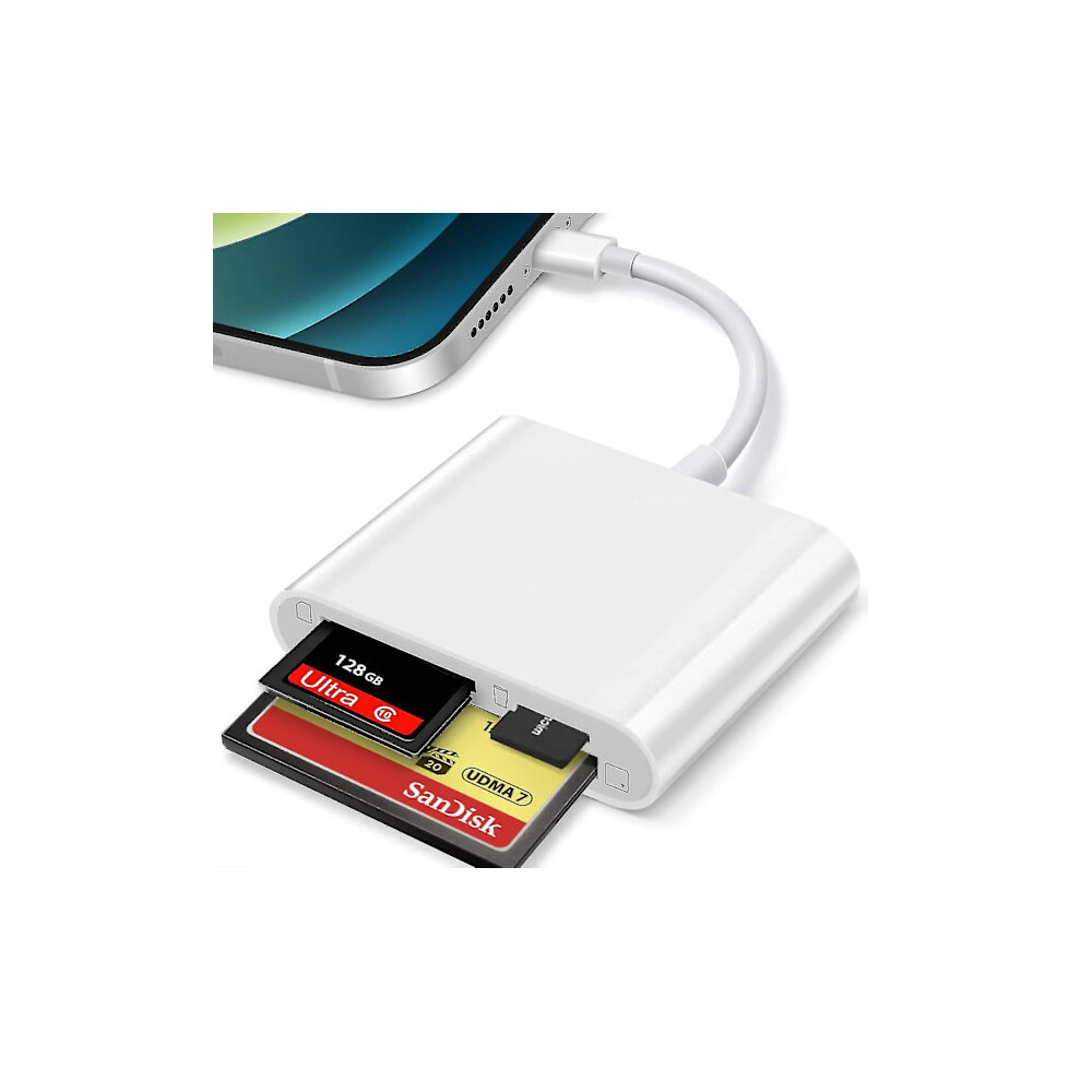 Cf Sd Tf Lightning Card Reader Adapter For Compatible With Apple - High Speed Data Transfer 9340258894022