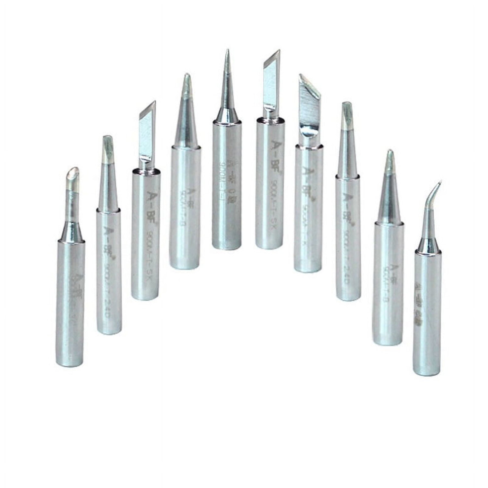 10Pcs 900M-T Soldering Iron Tips Silver 9340258894480