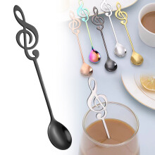 Jule hot sale kaffeske rustfri dessertske moderigtig og musiktema kaffe, te og dessertbestik