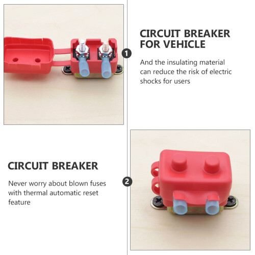 1 set di interruttore automatico a ripristino automatico 20A 12V con coperchio rosso per auto e barca. 1
