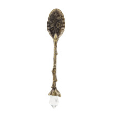 Dekaim Kaffeske, Krystalhoved Vintage Mønsterformet Kaffeske Dessertske Dessertske (Grøn bronze)