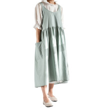 Delantal Hariumiu con diseño en la espalda, unisex, elegante, con espalda cruzada, delantal largo y cómodo para el hogar, la cocina, el salón de