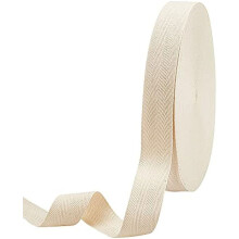 54,68 yards (50 m) rol katoenen band, linten, katoenen webbing met visgraatpatroon, 30 mm brede platte katoenen koorden met visgraatpatroon
