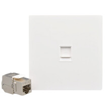 1-Port CAT8/CAT7/RJ45 86-Typ Wandpanel CAT.7 LAN-Anschlussdose CAT.8 Netzwerkbuchse Ethernet-Kabelbuchse Netzstecker-Abschirmbuchse