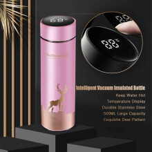 KeShDi Køkkenudstyr Clearance500ML Thermosflasche Intelligent Temperaturanzeige Flasche Smart Coffee Cup, Pink One Size