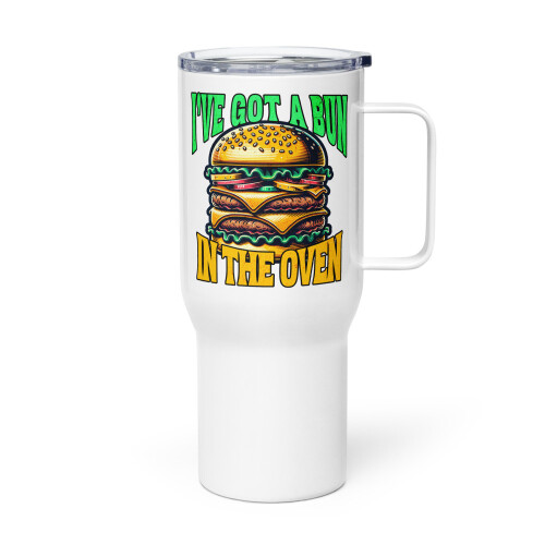 Κούπα ταξιδιού Hamburger Lover με λαβή, I've Got A Bun In The Oven 2