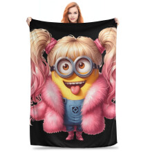 Ich – Einfach unverbesserlich Minions Decke, Überwurf, Bettwäsche, Zimmerdeko, Flanelldecke für Bett und Sofa, 203 x 152 cm