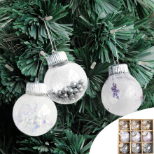 AURIGATE 9-teiliges Set Christbaumkugeln, bruchsichere, glänzende Dekorationen für Weihnachtsfeiern im Innen- und Außenbereich, Geschenkboxen
