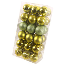 Visland 36 Stück 4 cm große Weihnachtskugeln mit Aufhängeloch, farbecht und bruchsicher, kompatibel mit Weihnachtsbaumschmuck für Partys