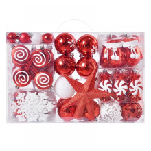 130-teiliges Set Weihnachtskugeln, Weihnachtsbaumschmuck zum Aufhängen, Neujahrsdekoration, Frohe Weihnachten