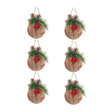 Hiroekza 6 Stück Weihnachtsbaumkugeln aus Schaumstoff, kompatibel mit Weihnachtsdekorationen für Zuhause und Feste, hängende Weihnachtskugeln