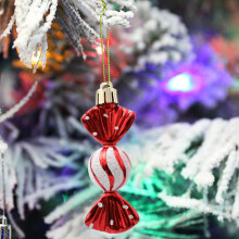 6-teiliges Set Weihnachts-Zuckerstangen-Ornamente, bruchsicherer Baumschmuck für die Weihnachtszeit, kompatibel mit den meisten Haken