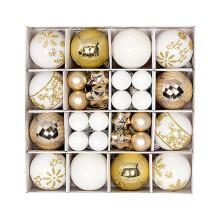 Tarmeek 44-teiliges Set Weihnachtskugeln, kompatibel mit Weihnachtsbaumschmuck, bruchsichere Hängekugeln für Feiertage und Partys